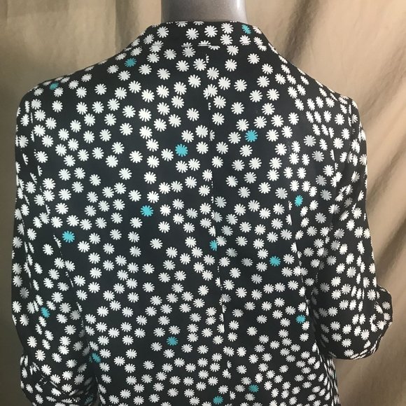 Alfani Women's Size 6 Small Blouse Floral Polka Dot Print Tunic High Low Top - Picture 12 of 15